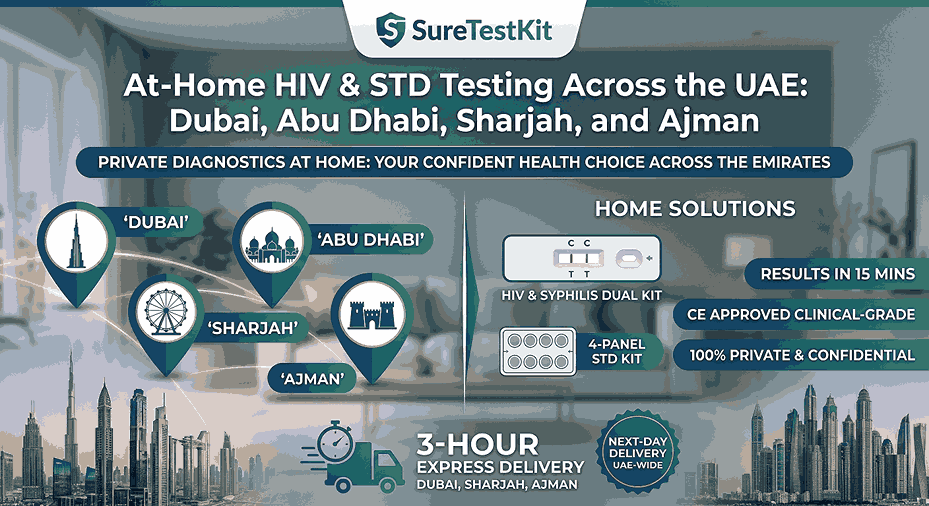 At-Home HIV & STD Testing Across the UAE: Dubai, Abu Dhabi, Sharjah, and Ajman