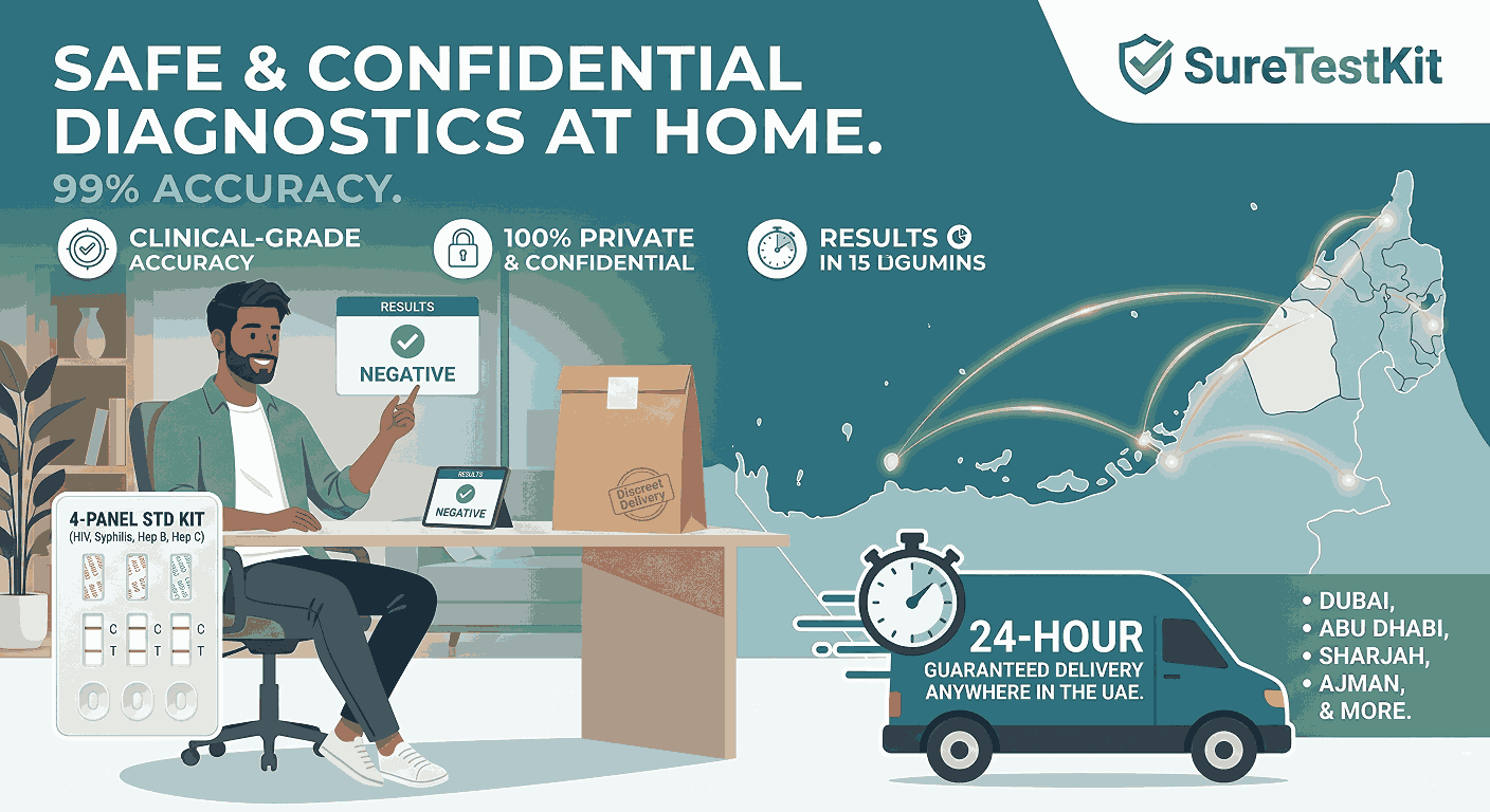 Comprehensive HIV & STD Panels Delivered Anywhere in the UAE in 24 Hours
