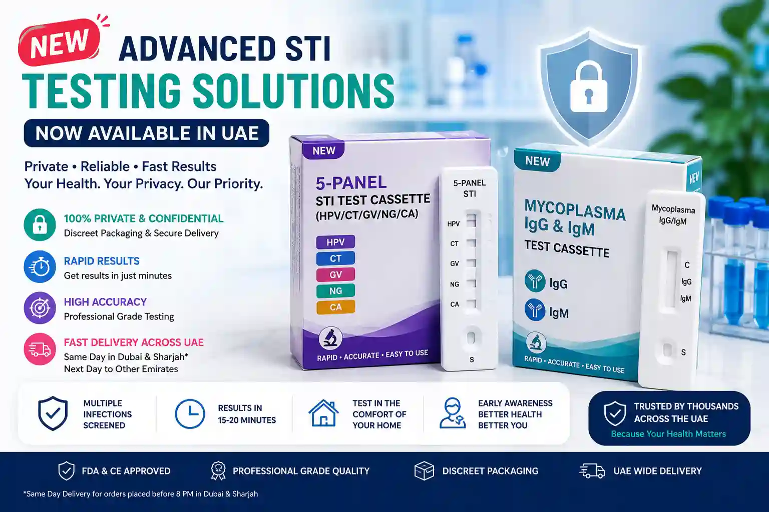 New Advanced STI Screening Kits Now Available in UAE – Private, Fast & Professional Testing Solutions