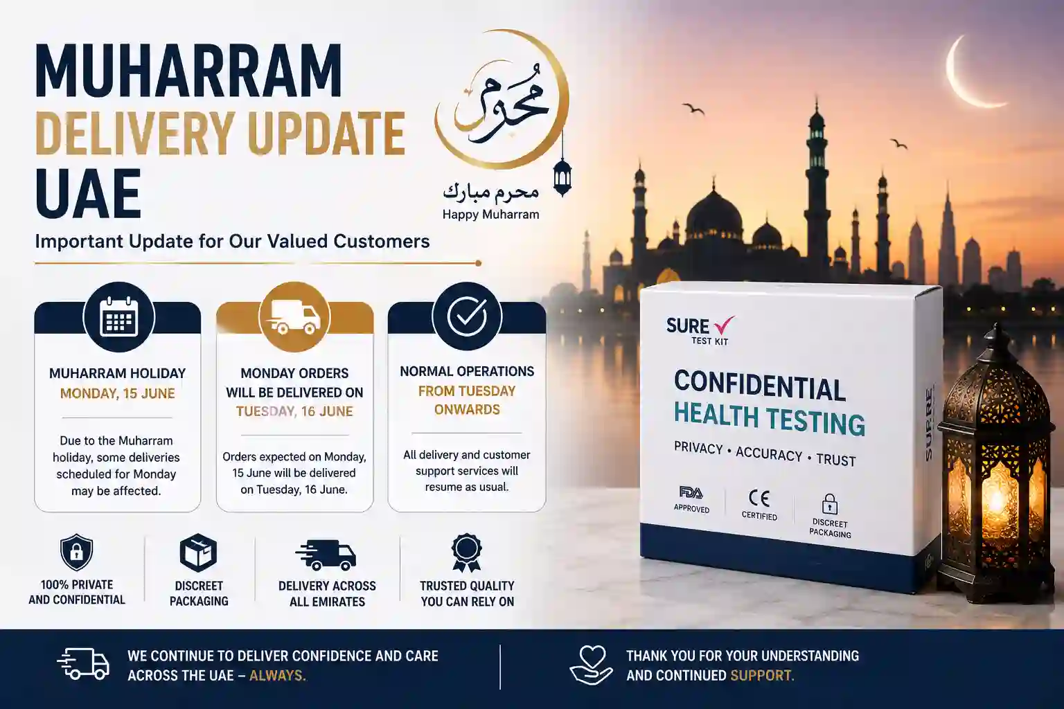 Muharram Holiday Delivery Update for UAE Customers – 15 June