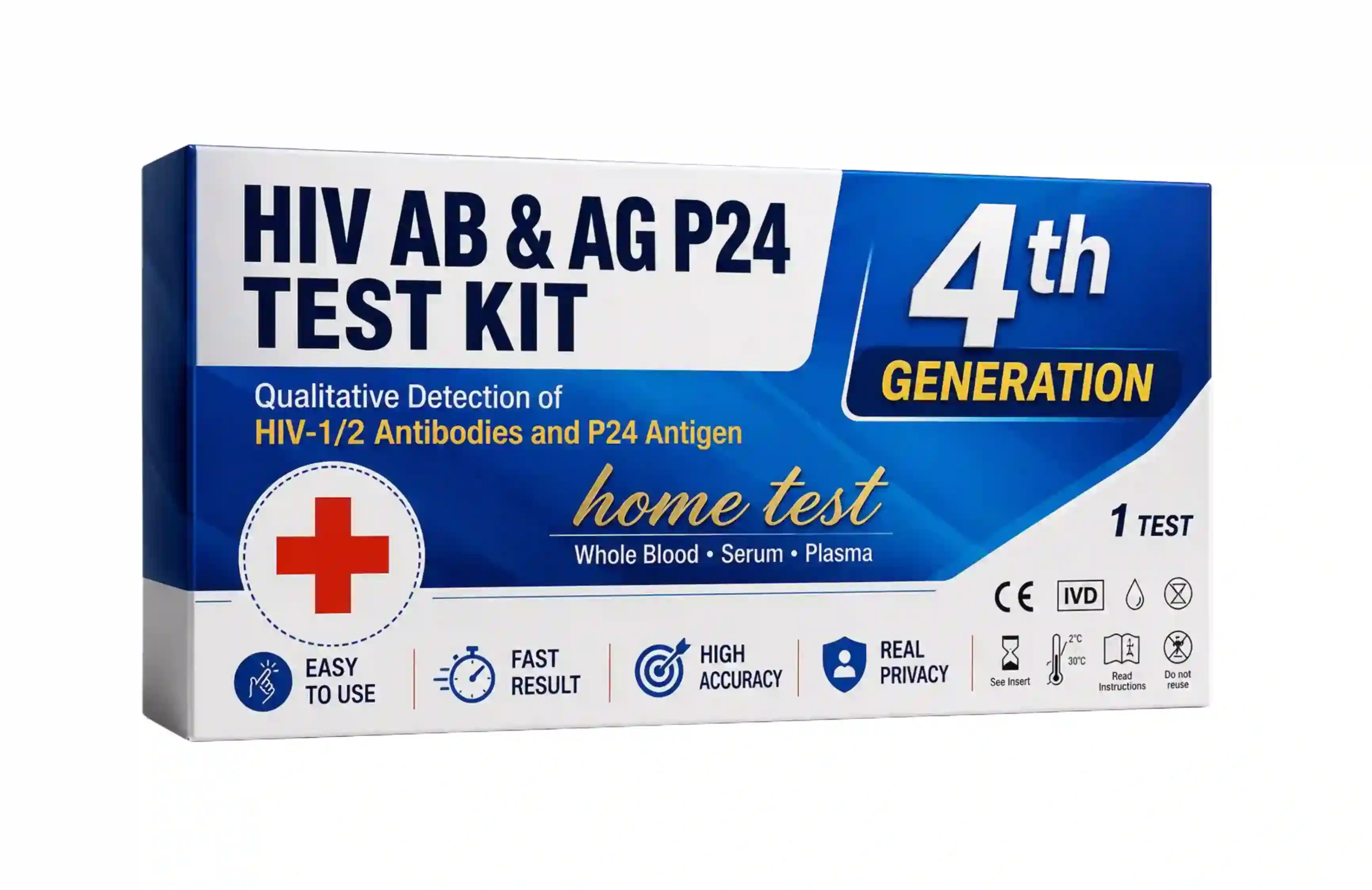 HIV Ab/Ag P24 Test Kit (4th Generation) - Private HIV & STD Test Kit Dubai